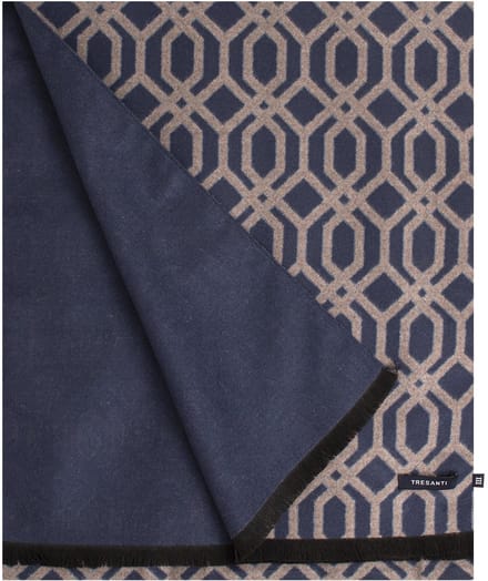 TRESANTI | FERDIANO | Viscose sjaal geometrisch motief | Navy