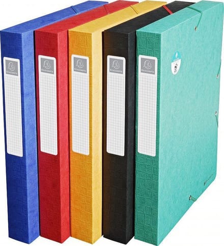 Exacompta 10x Klasseerdoos Scotten Rug 40mm - A4 - Geassorteerd - 50810E