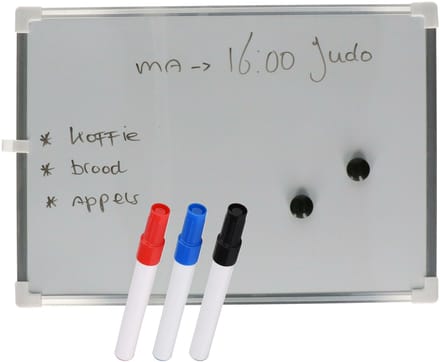 Whiteboard set - incl whiteboard stiften - incl magneten - whiteboardmarkers - whiteboard klein