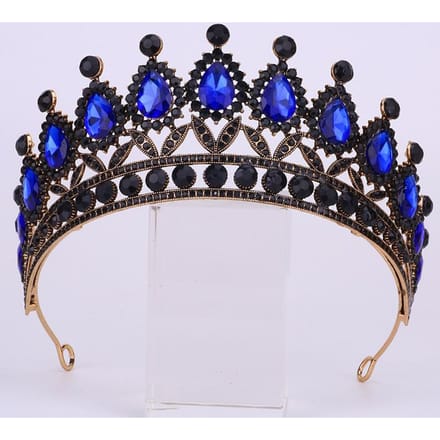 Bruidskroon Bruiloft Verjaardagsfeest Tiara Prinses Volwassen Haaraccessoires Legering Strass Kroon black