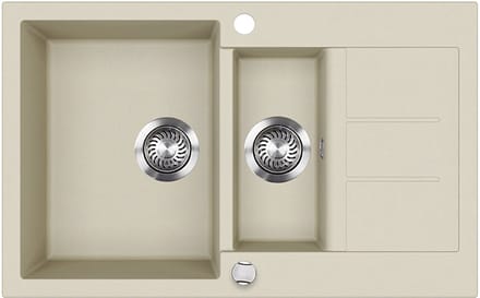 Bergström Seattle Spoelbak – 80 x 50 cm met droogruimte Beige