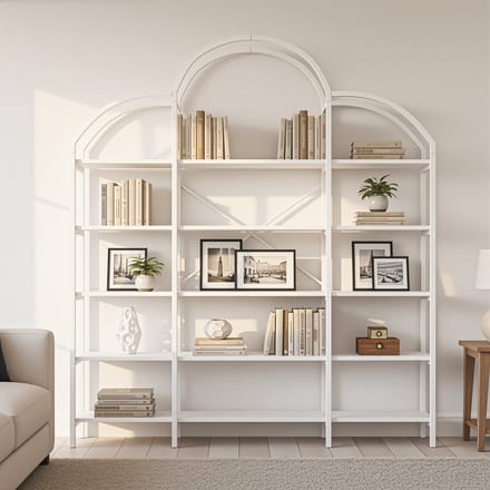 Sweiko Opbergrek - Boekenplank - Staal + MDF - 5 lagen - Wit