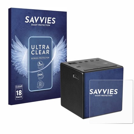 Savvies - Screenprotector voor Sony ICF-C1 - Folie Beschermfolie transparant 18 Stuks