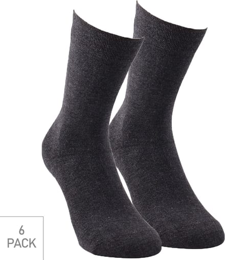 Boru Bamboo - 6-Pack - Nette Sokken - Bamboe - Naadloos - Heren / Dames - antraciet - 35-38 - 2301