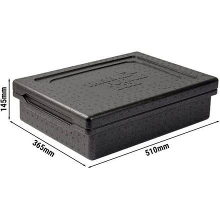 (8 stuks) THERMO FUTURE BOX Thermobox TAKE AWAY - 10 liter - Zwart