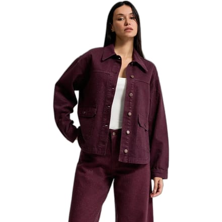 It's Basic - RHINESTONE STRAIGHT DENIM JACKET