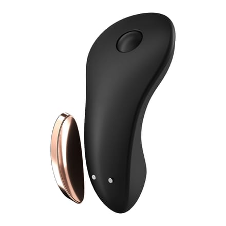 Satisfyer, bluetooth slipvibrator, oplegvibrator, 'Little Secret', 8,5 cm, met app, medische siliconen