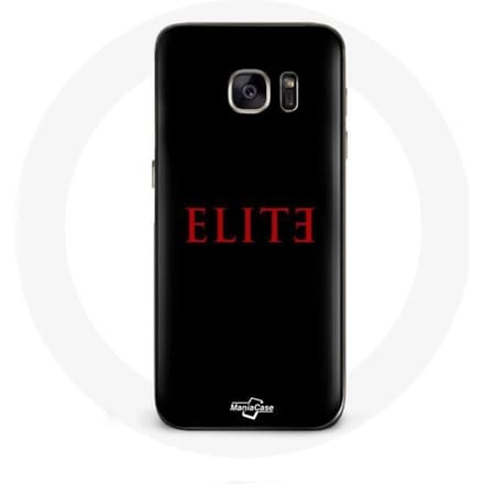 Coque pour Samsung Galaxy S6 Edge Elite Saison 5 Logo Rouge Fond Noir