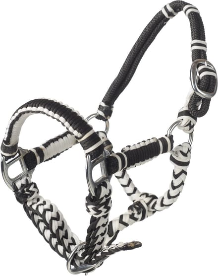 MHS Halster Braided Shet Zwart / Wit