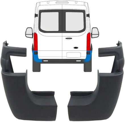 Achterbumper hoek voor Ford Transit 2014- / Links + Rechts / Set