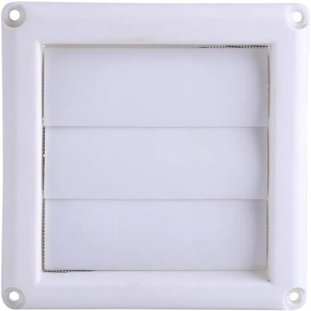 Kunststof Wandrooster Ventilatie met 3 Flappen en Insectennet