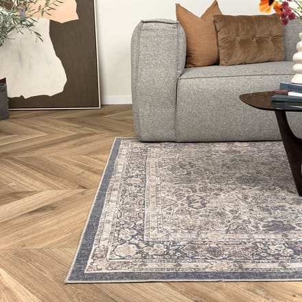 Vintage vloerkleed Sybil Blauw - 200 x 290 cm - (L)