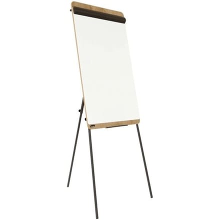 Flipchart Rocada Natural statief, stalen bord, frame met houtlook, statiefstandaard