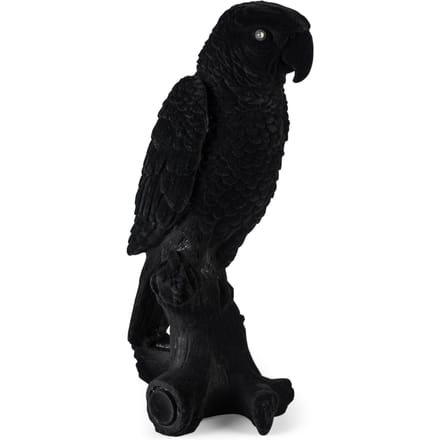 Bold Monkey Papagaailamp - LED - Fluweel & PVC - 17 x 19 x 33cm - Zwart