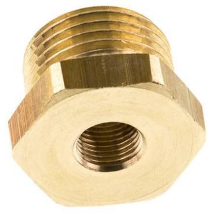 G 1/8'' x G 1/2'' F/M Messing Verloopring 16 Bar [5 Stuks]