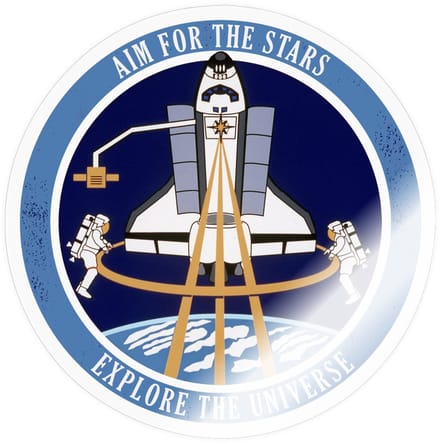NASA Aim For The Stars Sticker Maat S (max. 10 x 10cm)