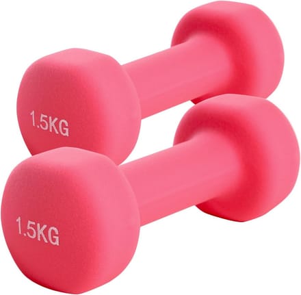 Train Hard® Dumbbells Neoprene Set of 2 Dumbbells for Women Dumbbells Set Small Dumbbells Dumbbell Set