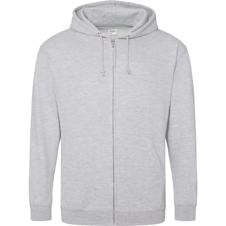 Vegan Hoodie met ritssluiting en capuchon Heather Grey - M
