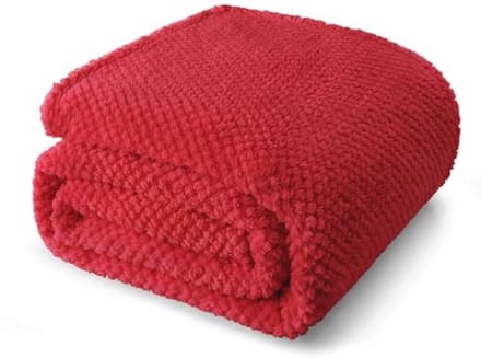 Zachte en Warme Flanellen Deken 220 x 240 cm - Rood Versierd