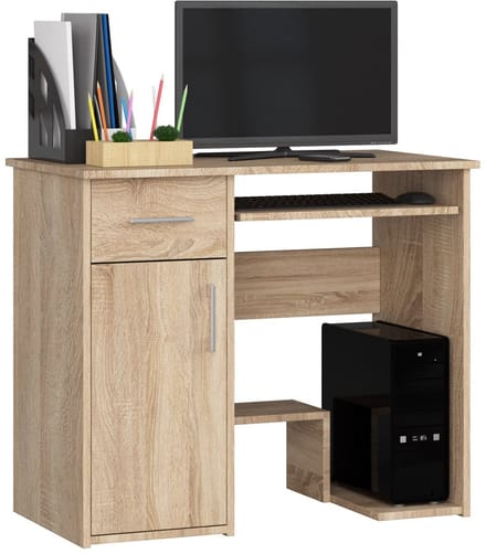 Bureau JAY met 1 Lade / Computerbureau / Computer Tafel / Bureautafel / Sonoma Eik / 90 x 74 x 50 cm