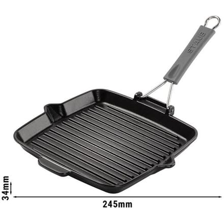 STAUB GRILL PANS - Grillpan - 240x240mm - Gietijzer - Zwart
