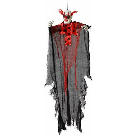 Halloween/horror thema hang decoratie horror clown - enge/griezelige pop - 120 cm