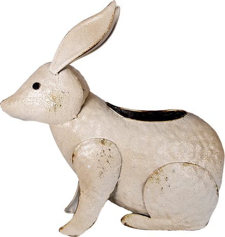 Clayre & Eef Planthouder Konijn 40 cm Beige Metaal