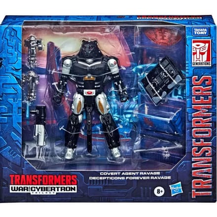 Beeldje Hasbro Transformers War From Cybertron Covert Agent Ravage + Decepticon Forever Ravage