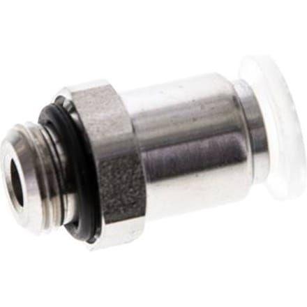 6mm x G1/8'' PA/RVS Insteekfitting Buitendraad EPDM