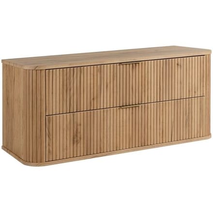 Badkamerkast, Craft Eik, gouden handgreep, 41,5 x 120 x 51,7 cm