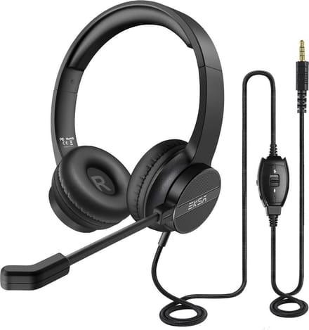 Office Headset - Koptelefoon - Hoofdtelefoon met Microfoon - 3.5mm jack - Licht en Comfortabel