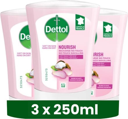 Dettol No Touch Refill Sheabutter 250ML - 3 Stuks - Voordeelverpakking