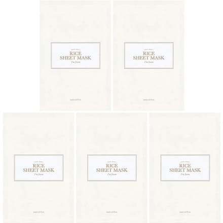 I'm From, Rice Beauty Sheet Mask, 5 sheets, 20ml (0.67fl oz) each white