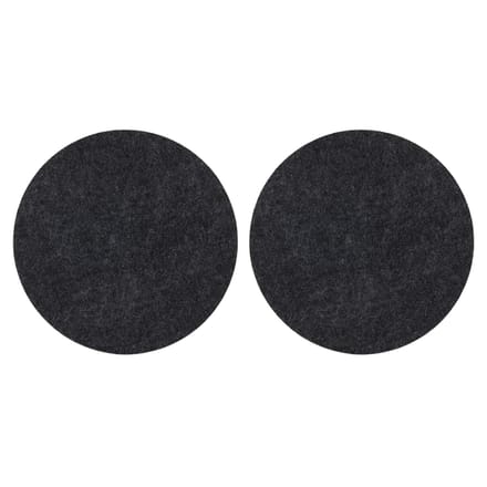 Onderzetter - 2 stuks - Rond 20 cm - Zwart