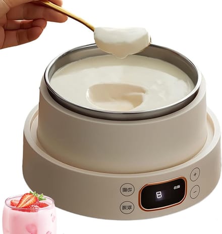 Elektrische Yoghurtmaker - Zelfgemaakte Yoghurt - Verse Yoghurt Maken - Verstelbare Timer - 1000 ml Capaciteit - Wit
