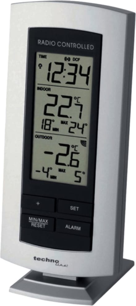 Weerstation - Inclusief buitensensor - Radiogestuurde Wekker - Binnen en buiten temperatuurweergave - Alarmfunctie - Technoline WS 9140-IT