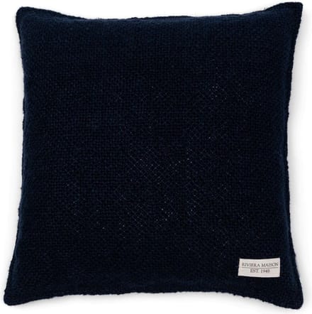 Riviera Maison Rough Linen Pillow Cover blue - Blue - 50.0 x 50.0