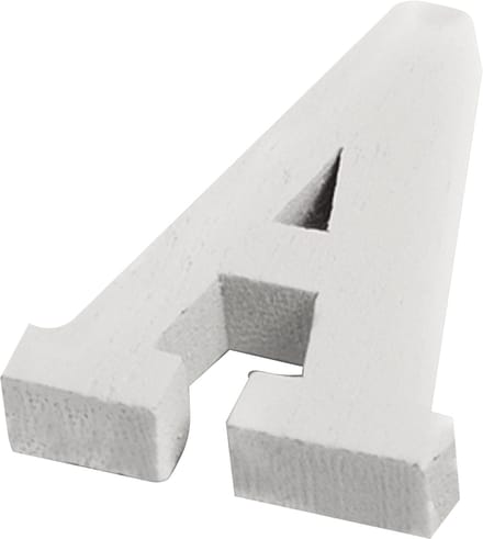 ARTYFETES - Kleine witte houten letter A 5 cm voor bruiloftsdecoratie