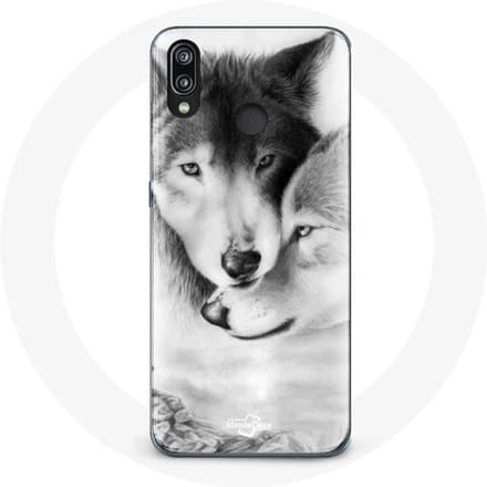 Coque pour Huawei P20 Lite Loup Duo animaux