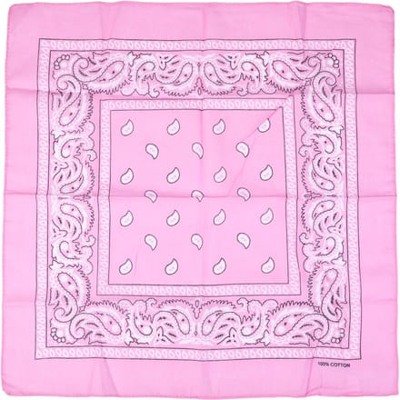 Klassieke Vierkante Sjaal met Traditioneel Bandanamotief (55x55cm) - Roze