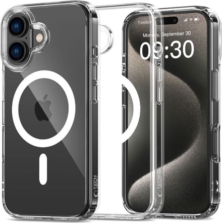 Tech-Protect FlexAir Hybrid MagSafe Case for iPhone 16 - Transparent