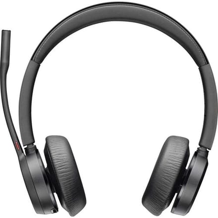 HP Poly Voyager 4320 UC Stereo On Ear headset Bluetooth Stereo Zwart Noise Cancelling Volumeregeling Computer