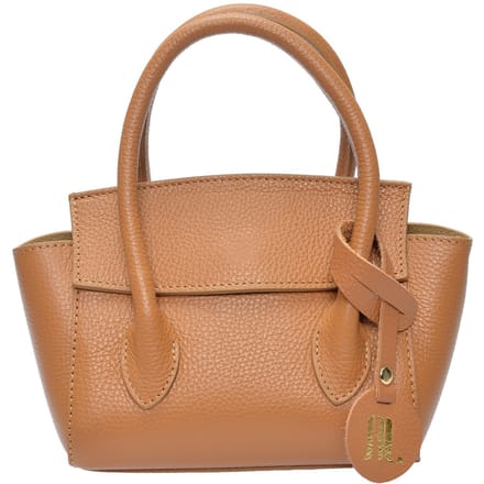 Anna Luchini Brown Rundleer Tas