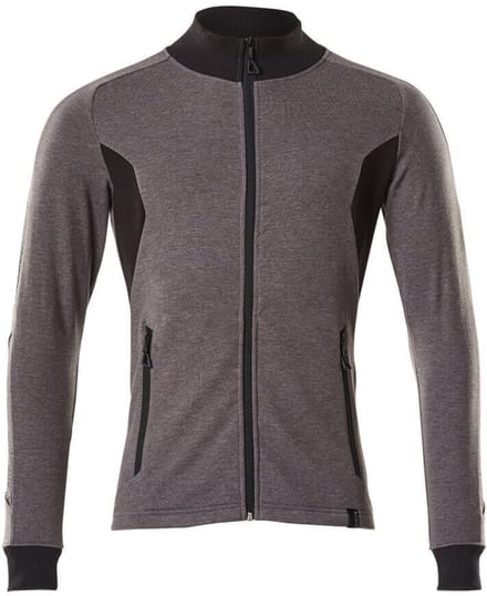 Mascot Accelerate Sweatshirt met rits 18484-962 - donkerantraciet/zwart - M