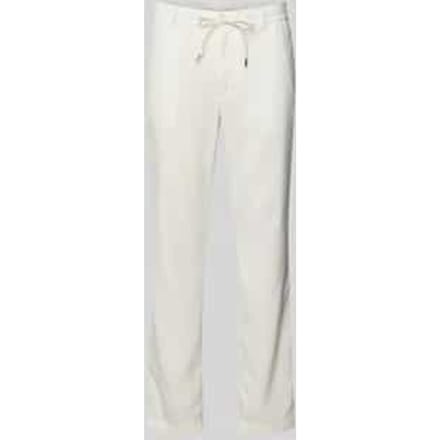 Modern fit straight leg broek van linnenmix model 'KANE1'