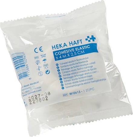 Heka haft - zelfklevend fixatiewindsel - 4 m x 2,5 cm - niet-steriel