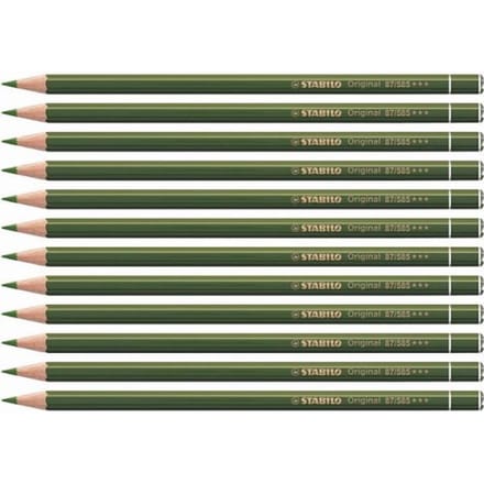STABILO Original - Kleurpotlood - Voor Haarfijne Lijnen - Met Elastische Kern - olijfgroen - per stuk