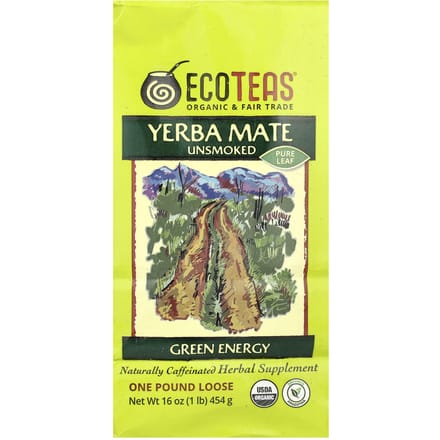 Losse Yerba Mate, Groene Energie, Ongebrand, 454G(16oz) gray