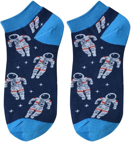 Clayre & Eef Grappige Sokken one size Blauw Polyester Astronaut