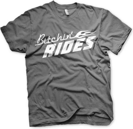 Bitchin' Rides Heren Tshirt -S- Logo Grijs